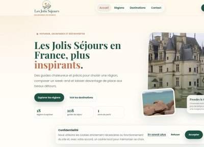 Les Jolis Séjours, guide de voyage en France