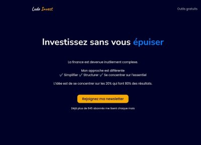 Investir sans s'épuiser