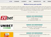 meilleurs bonus paris sportifs