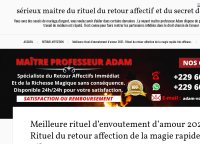 sérieux maitre du rituel du retour affectif
