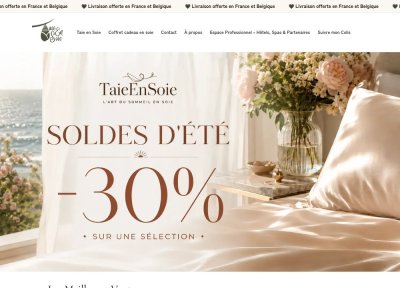 TaieEnSoie – Taies, bonnets, masques et coffrets en soie de mûrier