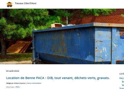 Travaux Côte d'Azur: Location de bennes à Toulon