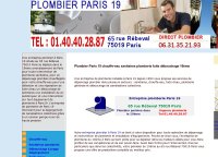 Entreprise plomberie 75019 Paris